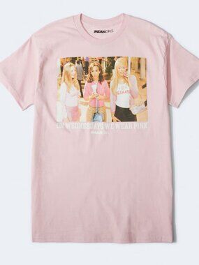 Mean Girls Pink Graphic T-Shirt - 'On Wednesdays We Wear Pink'